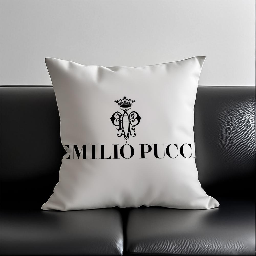 

C-Colorful fashion Emilio Pucci Pillow Case Anti-dustmite Pillowcase Invisible zipper silky short plush Sofa cushion cover 16x16Inch