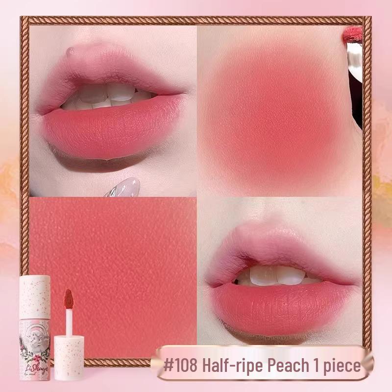Lychee Lip Glaze: Non-Stick, Non-Fading Constellation Mirror Lip Mud for Students