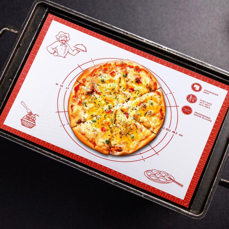 1PCS Silicone Baking Mat – Non-Stick Kneading and Dough Pad for Pizza, Cake, and Cooking, Reusable Kitchen Bakeware