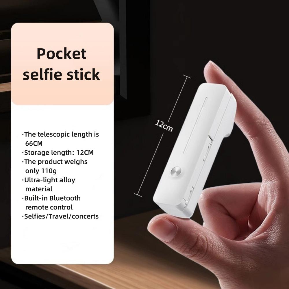 

Portable Mini Selfie Stick Bluetooth Remote 360° Ratatable Retractable Rotation Foldable Handheld Bracket for Video Live Holder белый