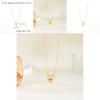 Minimalist Butterfly Bow Heart Pendant Necklace With Gold Plated Stainless Steel For Women