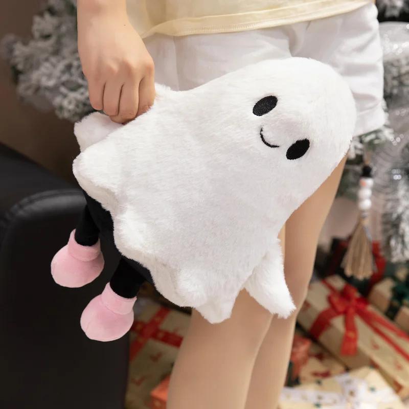 Cute White Little Ghost Plush Doll Soft Ghost Halloween Party Supplies Decorations Festival Collection Festival Gift for Friends