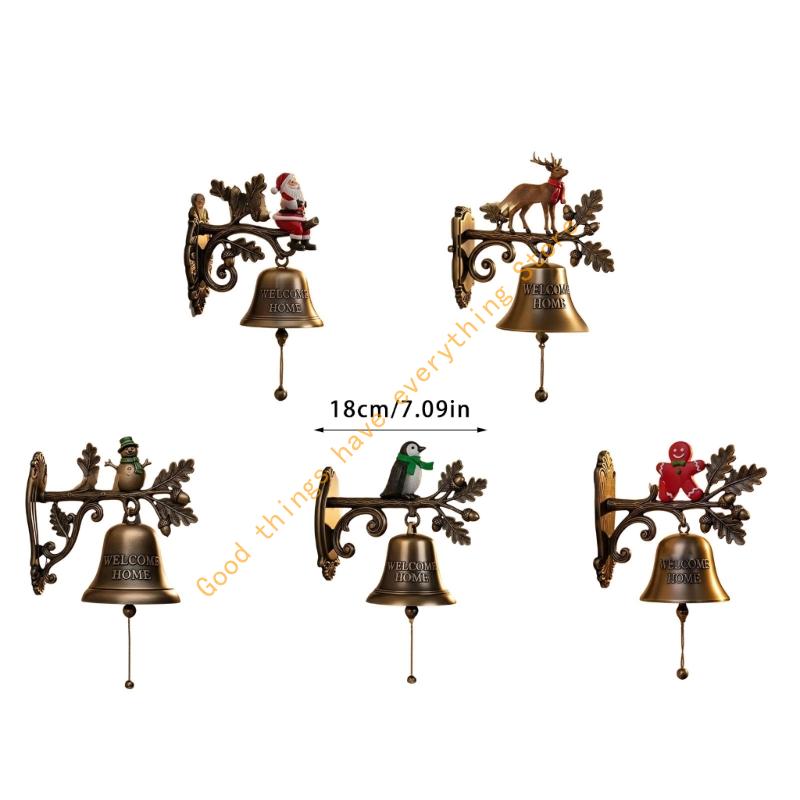 Metal Christmas Entry Doorbell Seasonal Welcome Sign Impermeable Plan Quick Arrange Gift Concept for Home Shop Decors 55KF