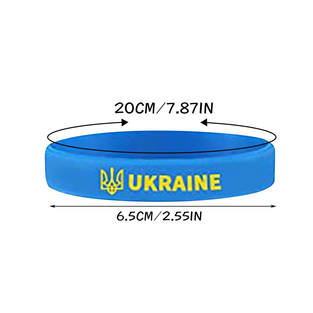 Ukrainian Emblem Bracelet Ukrainian Patriotic Gift Ukrainian Rubber Bracelet