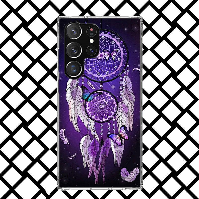 Retro Feather Dreamcatcher Phone Case for Samsung Galaxy S26 S25 Edge S24 S23 Ultra S22 Plus S21 FE S20 + Soft Cover Print Funda