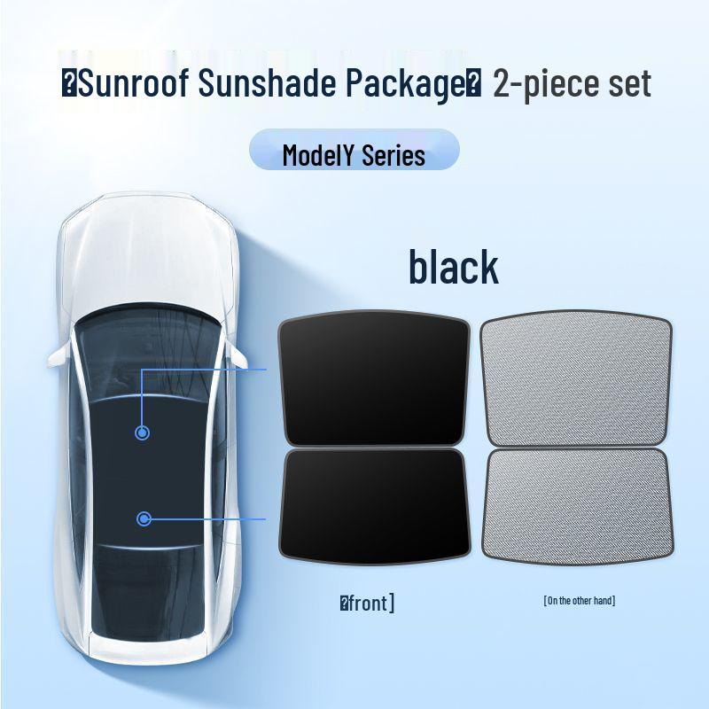 Tesla Model 3/Y Suede Sunroof Sunshade - Heat Insulation & Sun Protection Sky Curtain