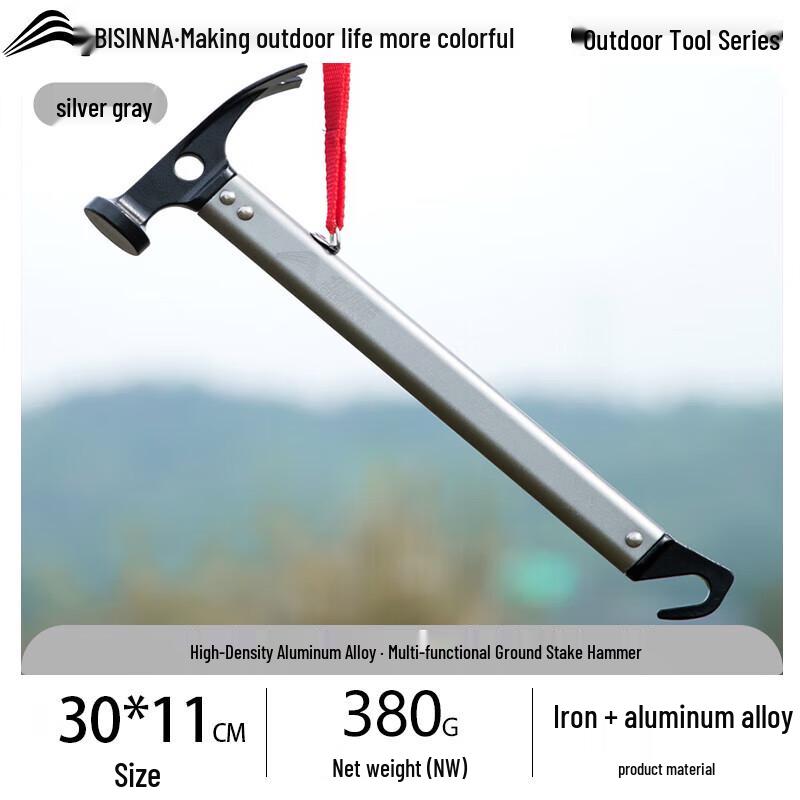 BISINNA Camping Tent Stake Hammer & Multi-tool