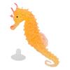 Simulation Seahorse Realistic Luminous Silicone Hippocampus with Suction for AquariumsYellow