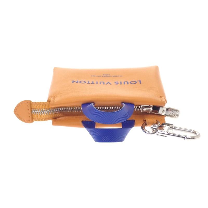 LOUIS VUITTON  M02699 Bag charm Orange/Navy leather Women