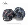 Hat Men's Octagonal Hat Versatile Classic Plaid Duck Tongue Beret Women's British Vintage Newsboy Hat Trend