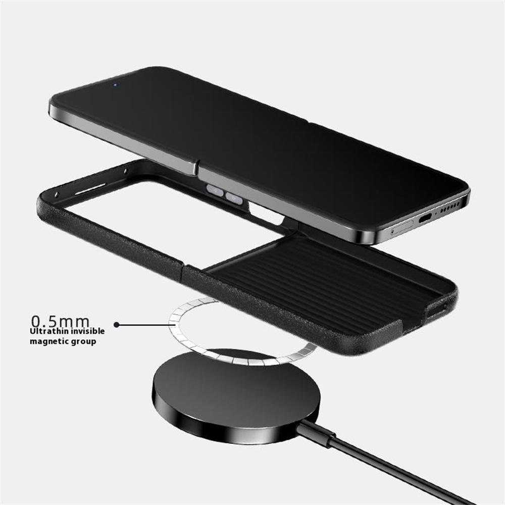 ABEEL For Xiaomi Mix Flip 5G Case Compatible with MagSafe Carbon Fiber Texture Back Cover