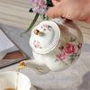 Tetera de Cerámica Noble 500ML Taza de Té 120ML Camelia Rosa Cafetera Hogar Hervidor Jarra Porcelana de Alta Calidad Fiesta Café Juego de Té