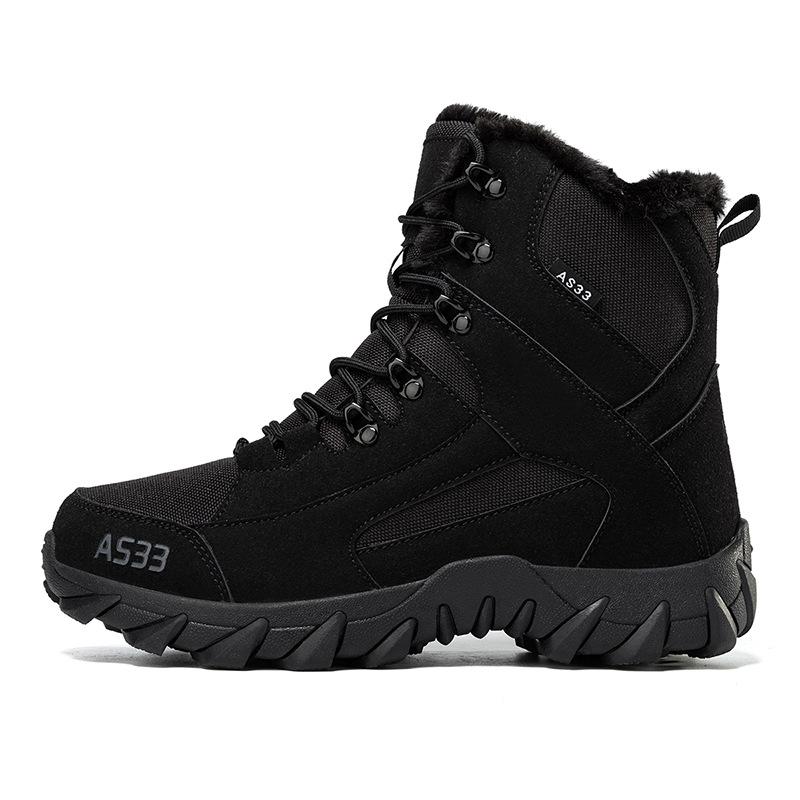 Winter military boots for men and women hiking shoes plus velvet combat boots M1136