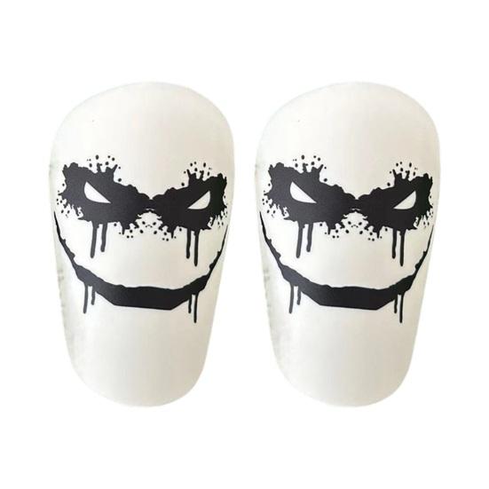 1 Pair Mini Soccer Shin Guards Cartoon Anti-slip Kids Teens Adults Players Miniature Shin Pads Protectors Football Games Protective Equipment