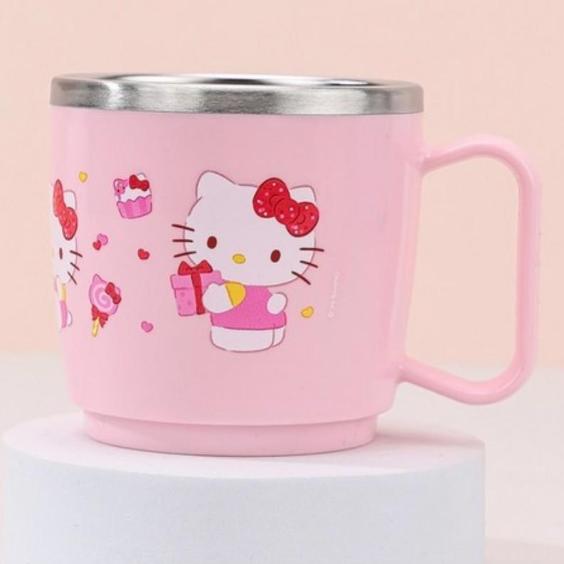[Hello Kitty] Retro Glass Cup 3P Set / Lilfant Hello Kitty Curly Dishwasher-Safe Stainless Steel Cup