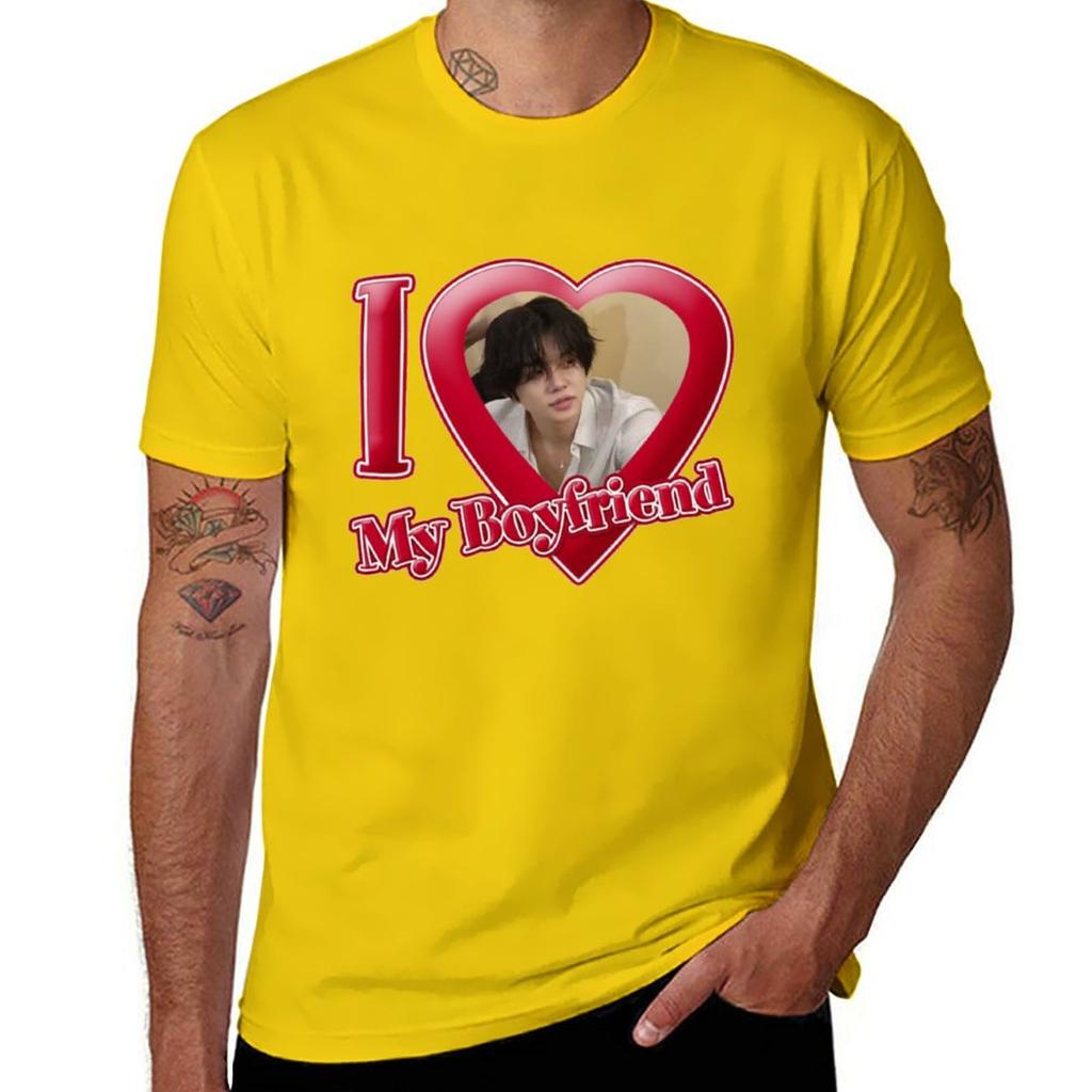 New Yeonjun TXT I love my boyfriend TShirt korean fashion cute tops plus size tops Tshirt men