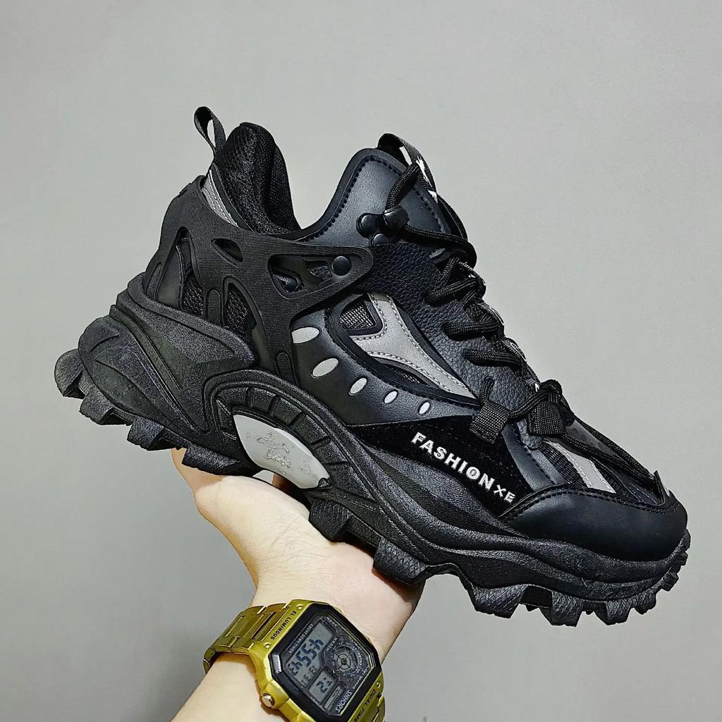 Vulkanisierte Schuhe Luxus-Sneaker Herren Harajuku Klobige Sneaker Herbst Schwarz Laufschuhe Männlich High Fashion Hombre