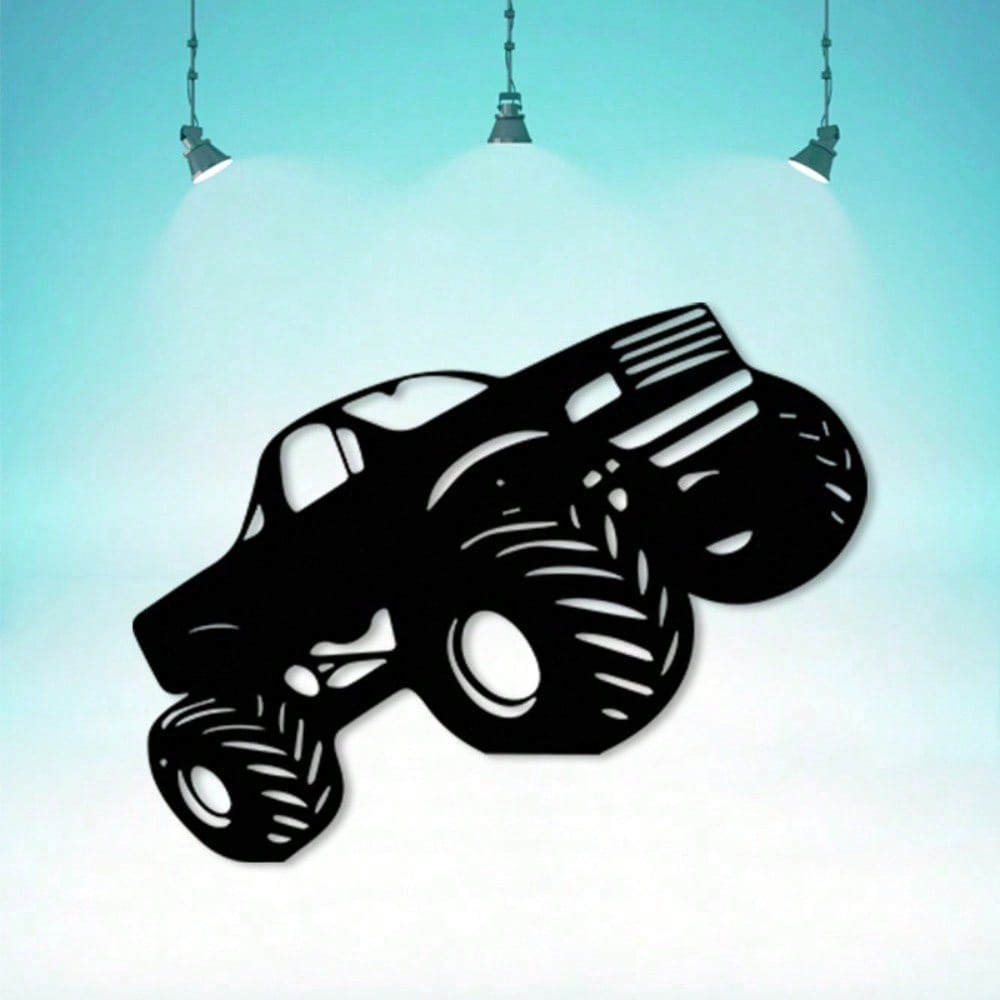 Vintage Racing Truck Metal Wall Art Rust Resistant 3D Sculpture Home Garage Decor Gift