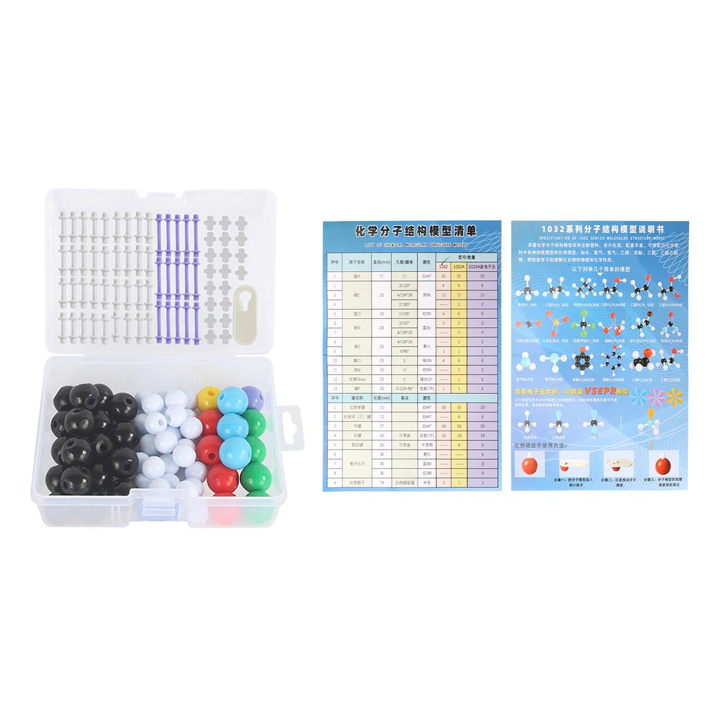 136PCS Organic Chemistry Molecular Model 59 Atoms 76 Links 1 Link Remover Tool Molecular Structure Modeling Kit for