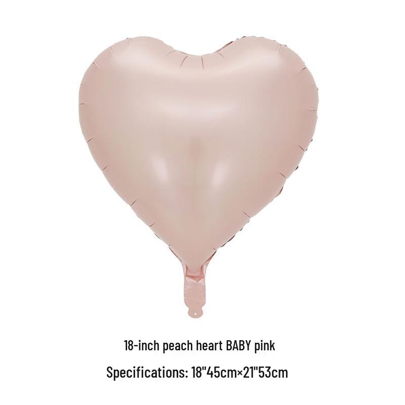 18-inch Heart-shaped Love Aluminum Film Balloons for Wedding and Party Decorations