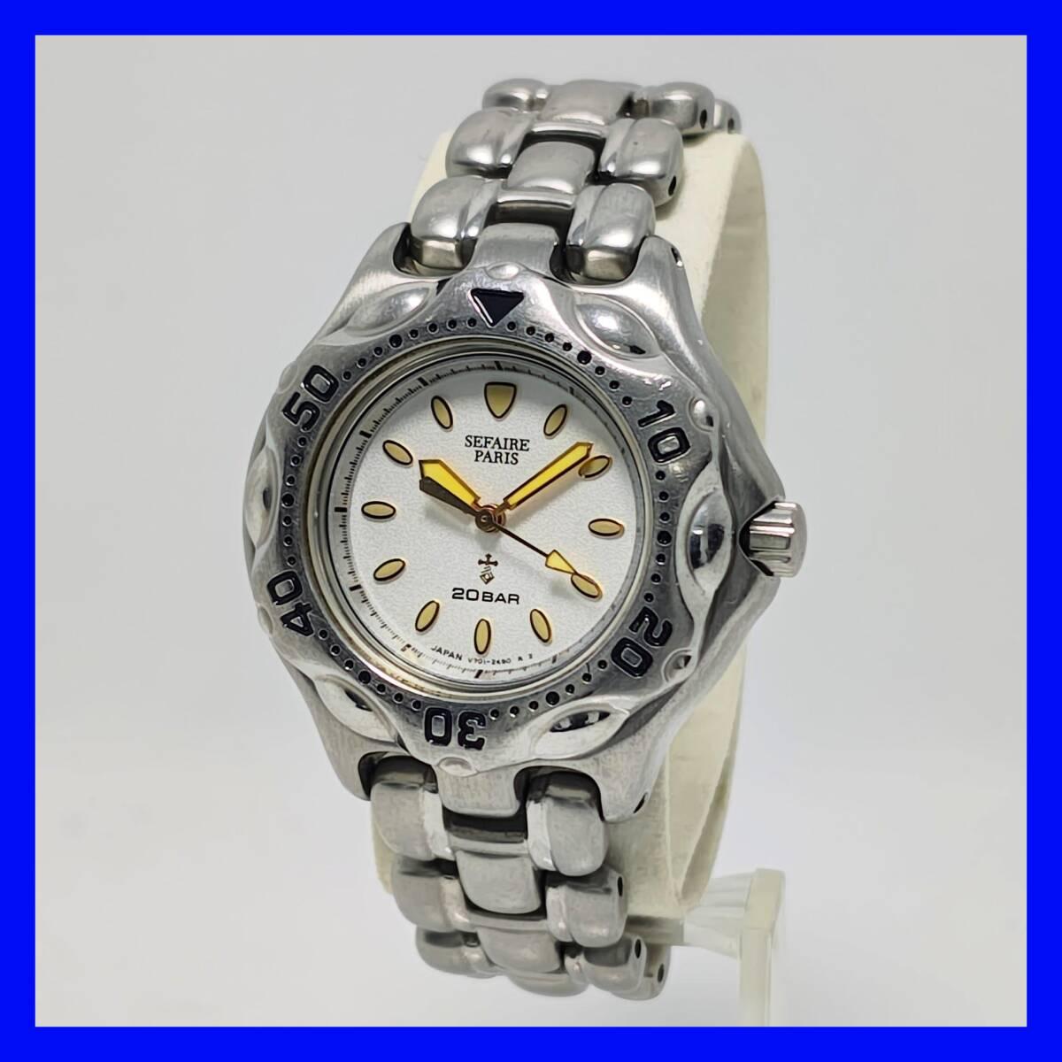 969 SEIKO ALBA SEFAIRE PARIS V701-1Y40 Женские часы [Батарея заменена, подтверждена работа в течение 96 часов]