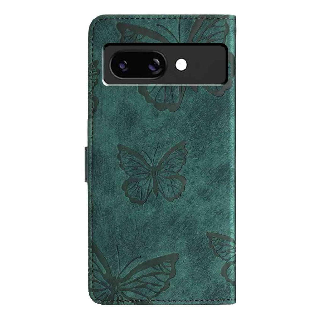 For Google Pixel 6 /Pixel 7 /Pixel 8 /Pixel 9 /Pixel 10 series...Faux Leather Wallet Case with Butterfly Design,Card Slots & Shockproof Protection