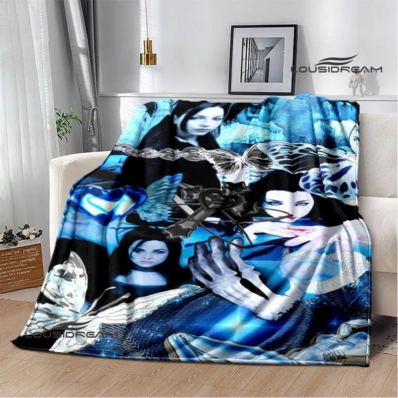 EvaneScence Band Retro Printed Fashion Warm Blanket Flannel Blanket Bed Linings Home Travel Birthday Gift