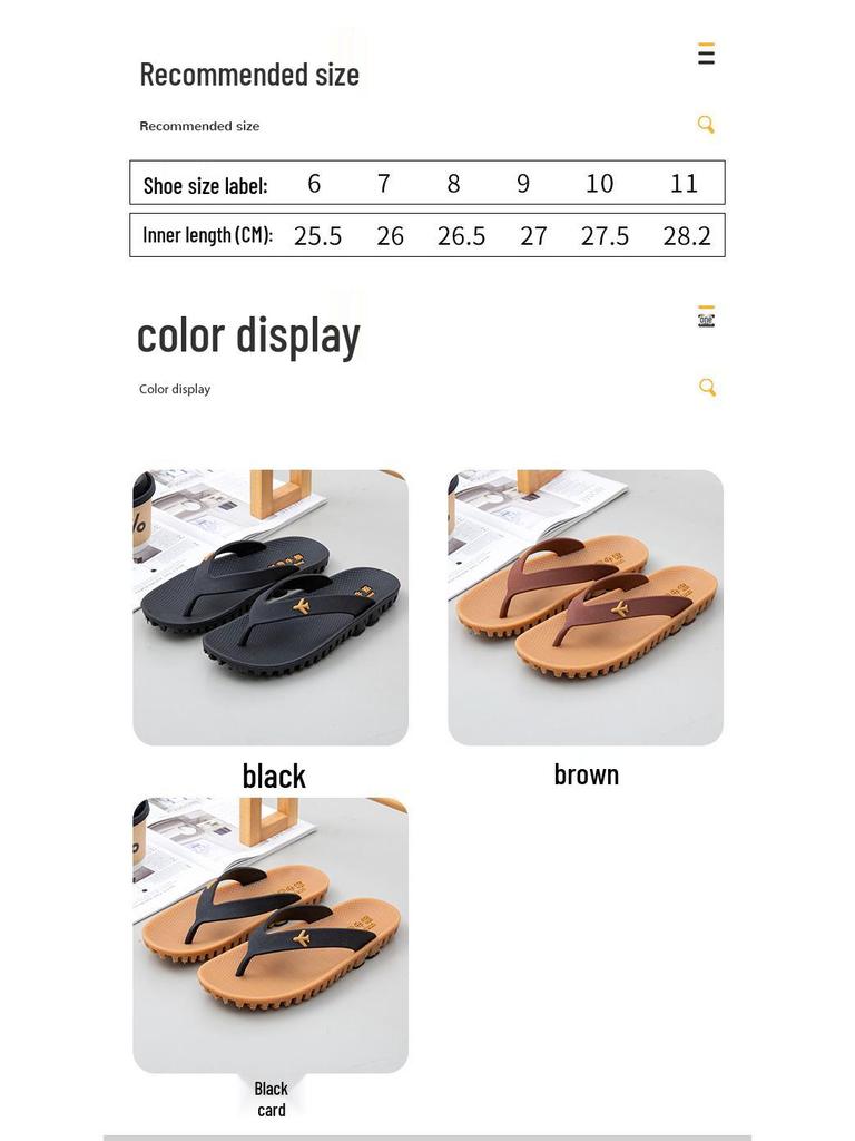 Men's Thick-Sole Vietnam Rubber Flip-Flops: Wear-Resistant, Non-Slip, Toe-Clip Outdoor Sandals