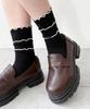 WEGO Triple Mellow School Sizes Black Women's Socks, Gift, 23-25cm,