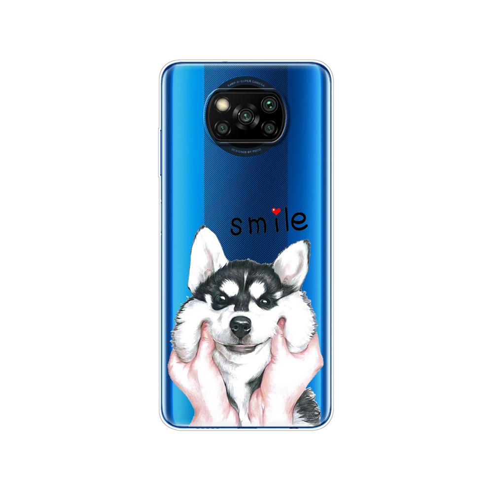 Für Xiaomi Poco X3 NFC-Hülle, weiche Silikonrückseite, für POCO X3 Pro-Hülle, TPU-Stoßfänger für Poco X 3 PocoX3 NFC 6,67 Zoll globale Telefonabdeckung