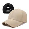 Summer Cap Baseball With Breathable Mesh Cross Design And Solid Color For Daily