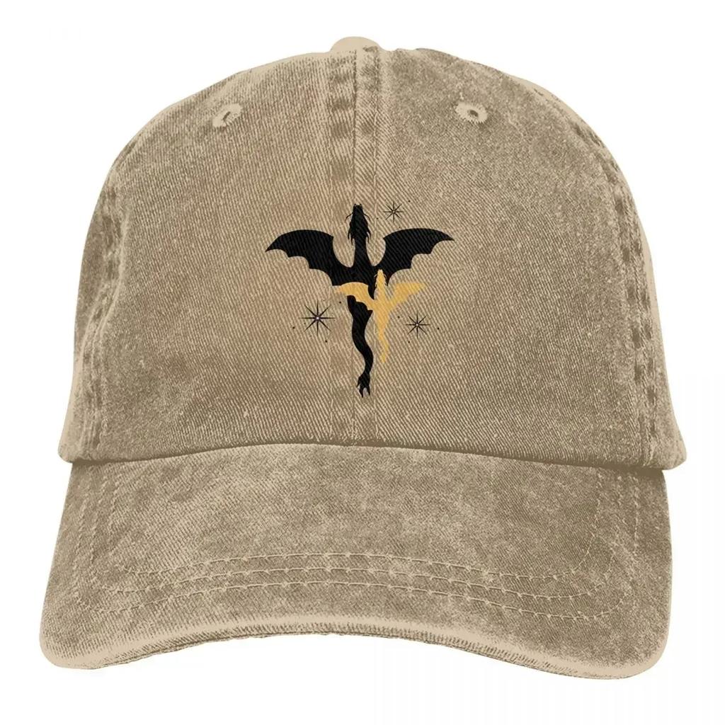 Retro Fourth Wing Dragons Baseball Caps Unisex Style Distressed Washed Headwear Outdoor Workouts  Hat