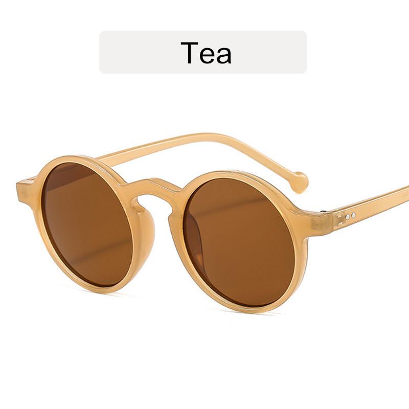 New Vintage Women Sunglasses Brand Design Fashion Sun Mirror Round Plastic Frame Men Retro Luxury Holiday Sun Glasses Uv400