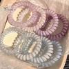 4/6Pcs Hair Ropes Waterproof Telephone Cable Hair Ties Swimming Bathing Small Stretchy Hair Rings Ponytails Buns Hair Band