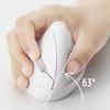 Digio2 Mini Ergonomic Wireless Mouse, Quiet, 5 Buttons, Blue LED, White