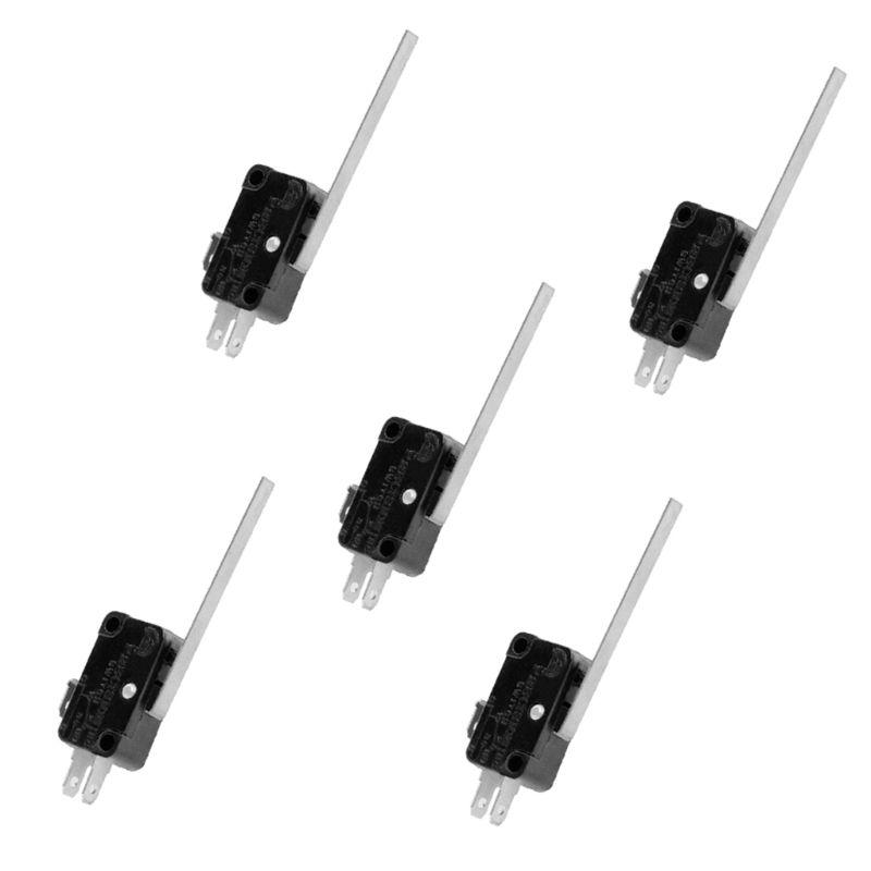 5 Pieces KW7-9 Snap Action Button Limit Switch AC125V/250V 15A NO/NC Easy to Use