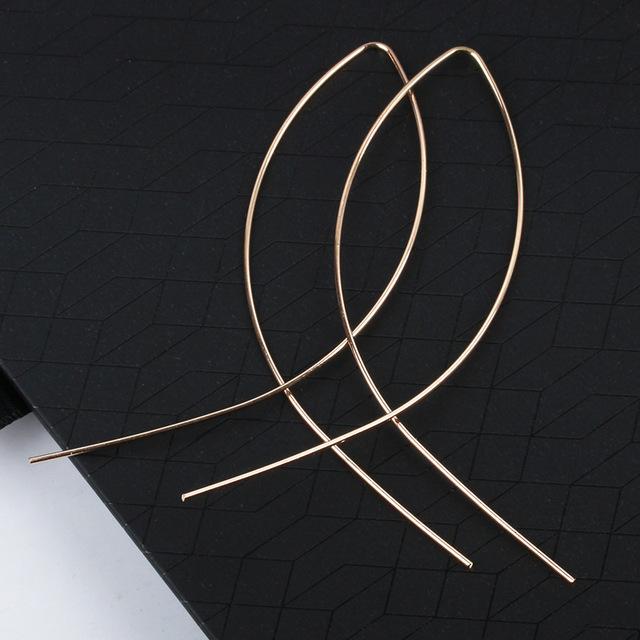 Metal Tassel Earrings for Women Long Circle Dangle Earrings Geometric Round Drop Earrings Brief Jewelry pendientes