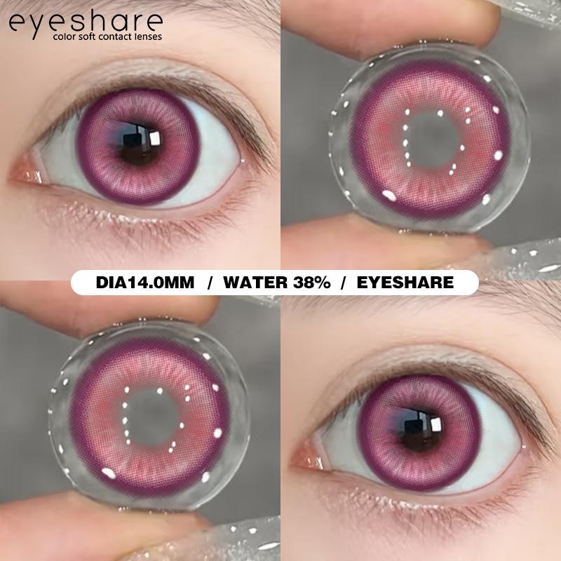 1 Pair Cosplay Color Contact Lenses for Eyes Anime Red Lenses Pink Halloween Cosmetic Contact Yearly Purple Eye Lenses