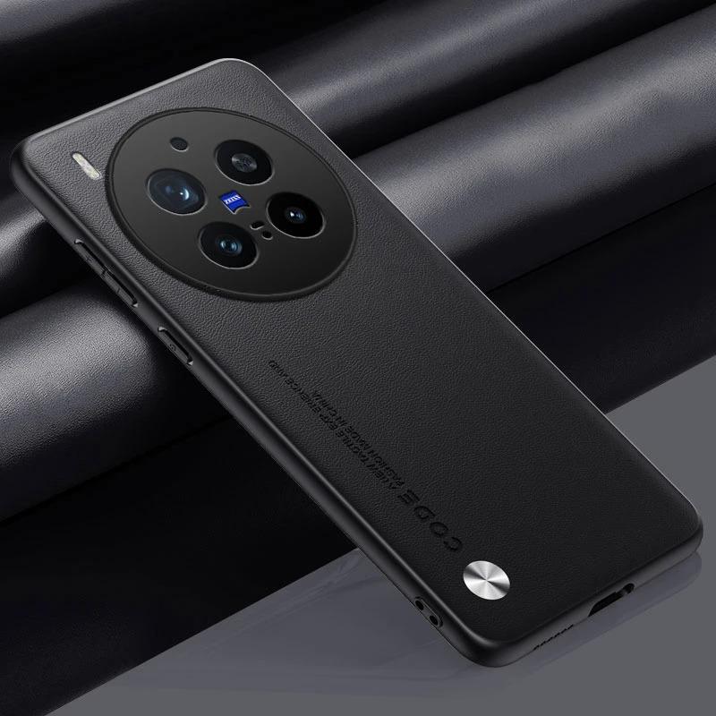 

EUCAGR PU Leather Case For Vivo X300 Pro Back Cover Silicone Shockproof Full Protection Phone Case For Vivo X300 Ultra X300S 5G For Vivo X300 чорний