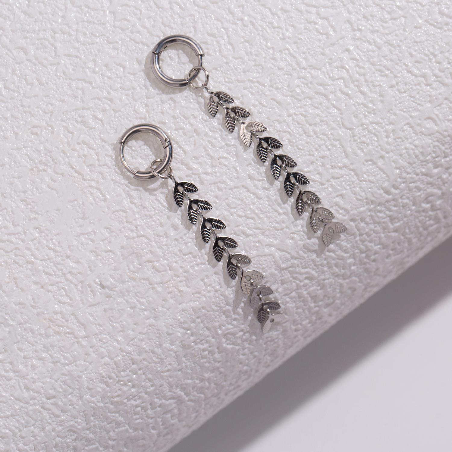 

Модные простые длинные серьги в форме рыбьего хвоста для женщин, гипоаллергенные ювелирные изделия из нержавеющей стали, подарки серебряный