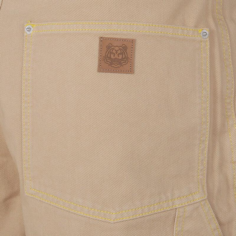 Kenzo Men's Small Tiger Head Appliqué Cotton Casual Shorts