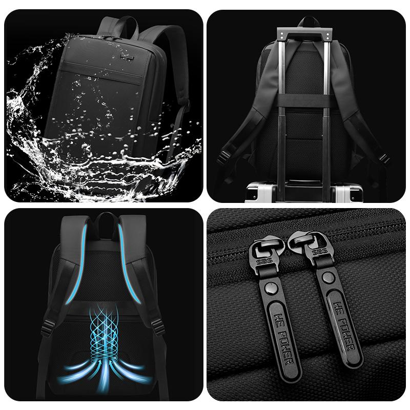 Stylish Men's Business Backpack Slim Laptop Backpack for Office & Travel