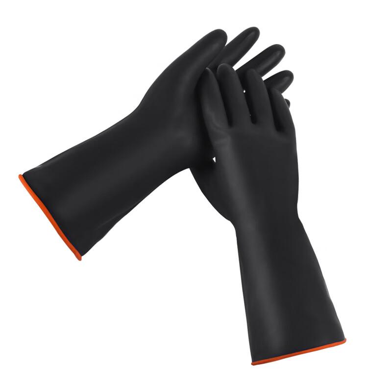 Wulishan Thickened Industrial Acid & Alkali Resistant Latex Gloves