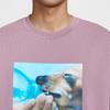Nike SB Fleece Skateboard Crewneck Loose Long Sleeve Sweatshirt Unisex Sweatshirt Gray Purple Red HQ3038-523