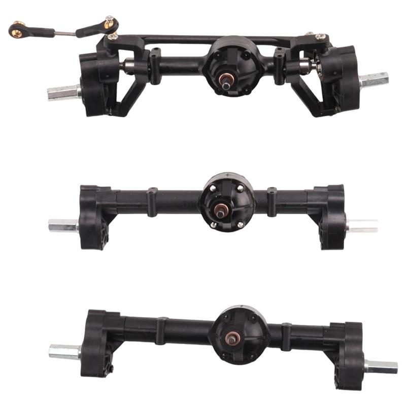 Practical 3Pcs Front Middle Rear Portal Axle Set for WPL B16 B36 6X6 6WD 1/16 RC Car Upgrade Parts Accessories