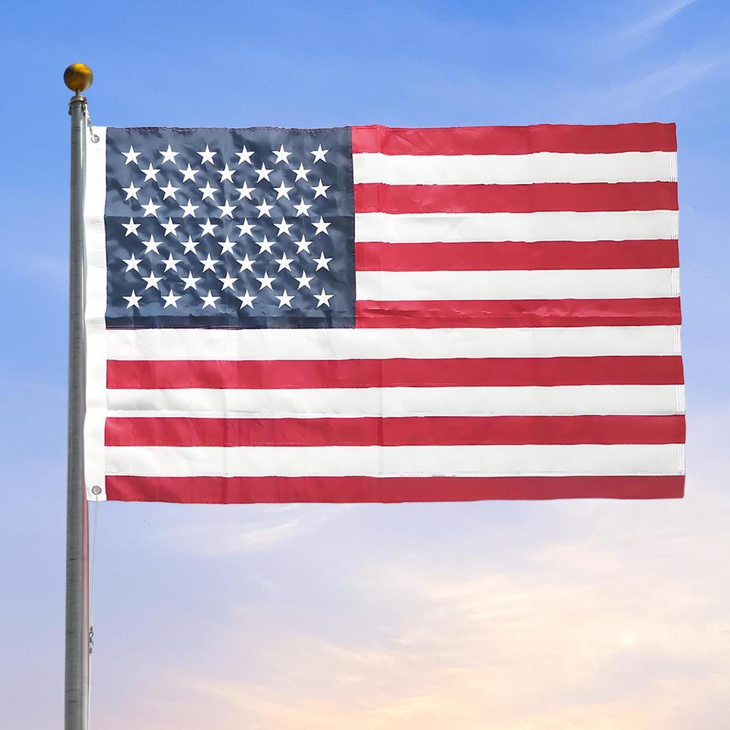 Classroom Flags National Polyester Flag Embroidered Stars Fade Resistant Brass Grommets Decorations For Christmas Holiday Garden