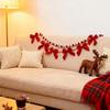 Lightweight Christmas Garland Christmas Garland Decorations Festive Christmas Velvet Bow Garland with White Ball Home Decor