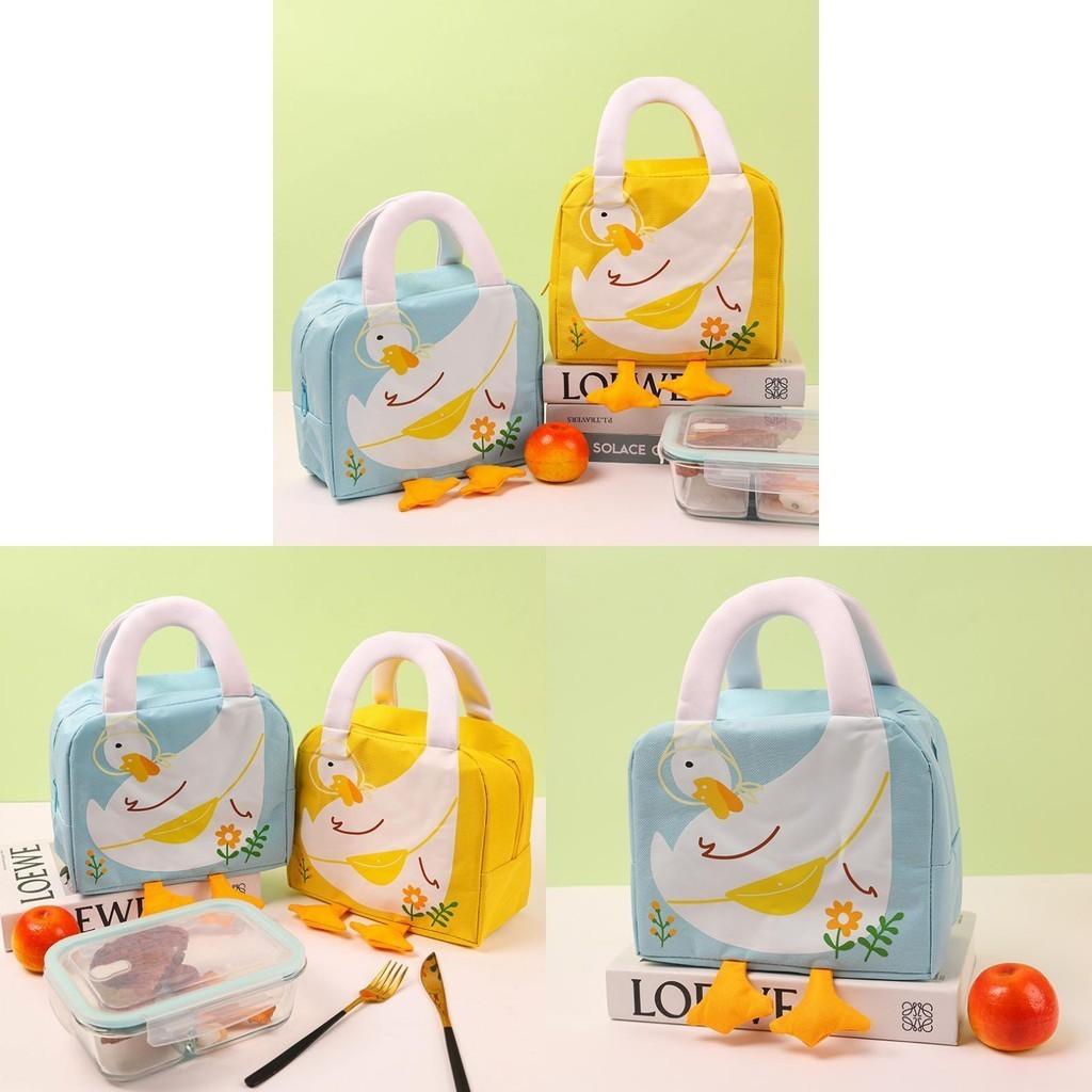 Cute Oxford Cartoon Lunch Box Bag Thickened Lunch Bag For Students