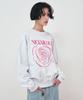 Nigaennikol Nicole Rose Printing Sweatshirt_Melange Pink