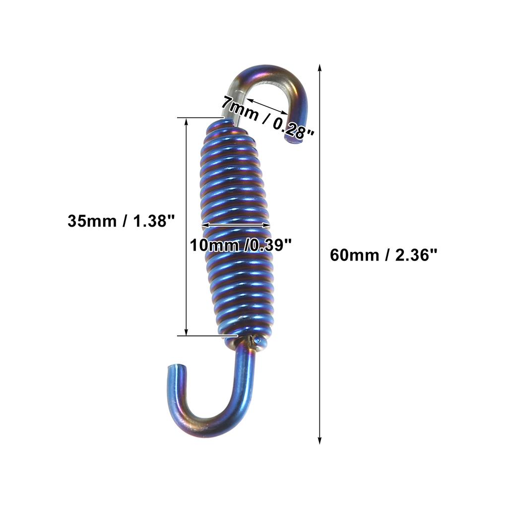 Motorcycles Universal Exhaust Pipe Spring 63mm 2.5" Stainless Steel Exhaust Pipe Spring Hook Modified Accessory